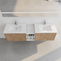 72 Inch Soft Close Doors Bathroom Vanity With Sink, A Small Storage Shelves, 30