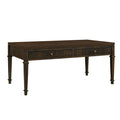 Fluted 2 Drawer Coffee Table Brown Mdf