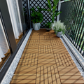 30 Pcs Interlocking Deck Tiles Striped Pattern, 12