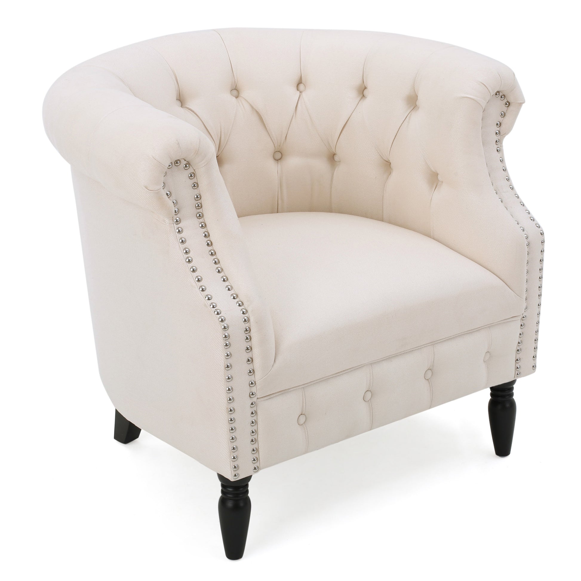 Akira Club Chair Beige Fabric