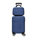 Luggage 4 Piece Set With Spinner Wheels, Hardshell Lightweight Suitcase With Tsa Lock,Checked Luggage,Dark Blue 12 20 24 28In Dark Blue Abs