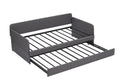 Daybed, Sofa Bed Metal Framed With Trundle Twin Size, Grey, 78.4''L X 41''W X 29.8''H. Twin Grey Iron