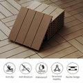 Plastic Composite Deck Tiles Set Of 35Pcs, Composite Decking Resist Rust, Water, Weather, Indoor&Outdoor, Easy To Diy & Maintain, Ideal For Patios, Balconies, Rooftops, Decks, 12X12I Light Coffee Light Coffee Modern Plastic Wood Plastic