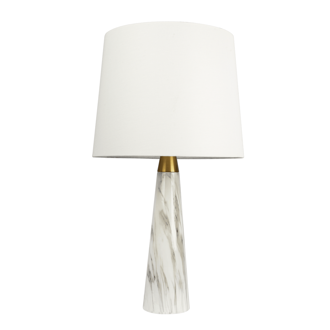 Enclave Hydro Black Table Lamp With On Off Switch Faux Marble Base Fabric Shade White,White Marble Table&Floor Lamps Fabric,Faux Marble