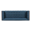 3 Seater Sofa Navy Blue Fabric