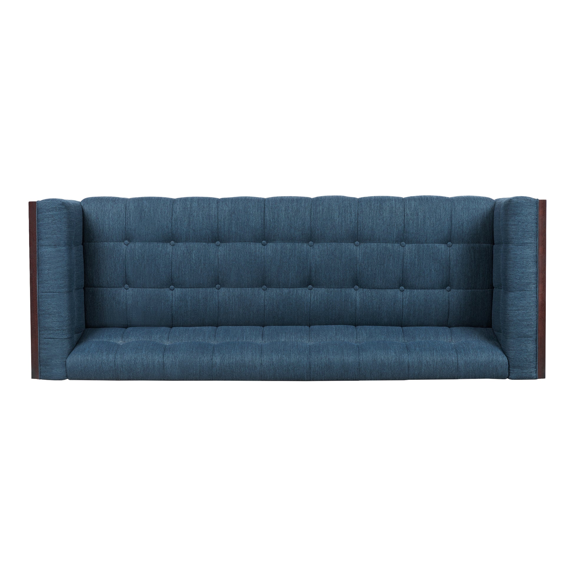 3 Seater Sofa Navy Blue Fabric