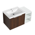 36 Inch Soft Close Doors Bathroom Vanity With Sink, A Small Storage Shelves, 24