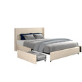 Same As B083P156196 Anna Patented 2 Drawer Storage Bed Queen Ivory Velvet Upholstered Wingback Platform Bed Modern Design Headboard With Tight Channel Wooden Slat Mattress Support No Box Spring Needed Box Spring Not Required Queen Ivory Metal Bedroom