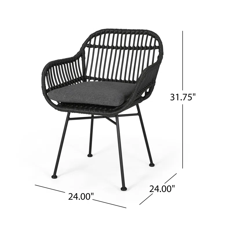 Orlando Chair Grey Iron Plastic