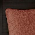 3 Piece Reversible Quilt Set Clay Red King Cal King Red Polyester