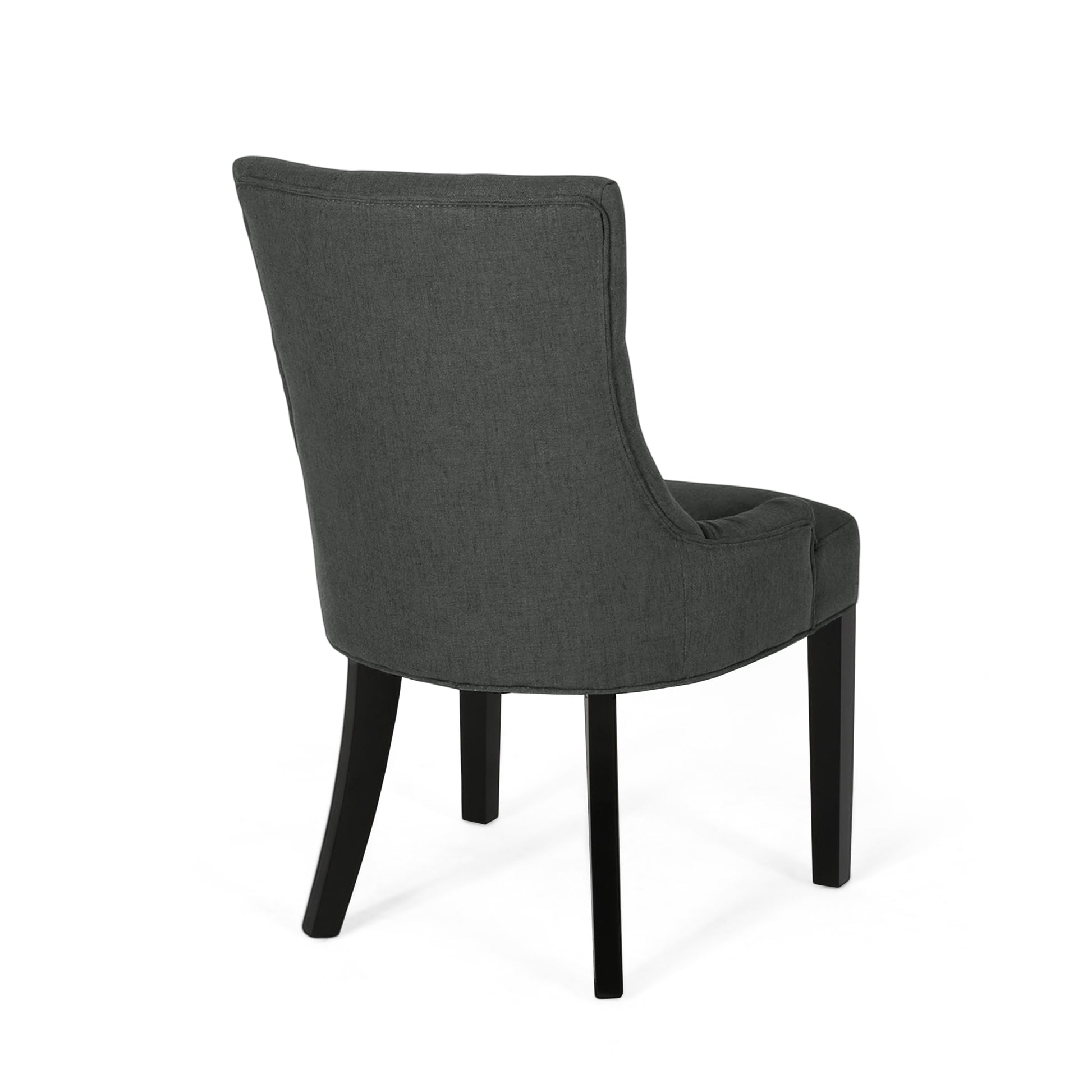 Cheney Dining Chair Kd Mp2 Set Of 2 Dark Gray Fabric