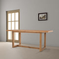 Jax 70 Inch Pine Wood Dining Table, 6 Seater, Handcrafted, Natural Brown Brown Solid Wood