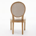 French Style Solid Wood Frame Antique Painting,Hand Pulled Buckle Decoration Velvet Artificial Leather Dining Chair With Trim ,Wood Legs,Steel Spring Inner,Set Of 2,Beige,Sw1739Bg Beige Dining Room American Design Dining Chairs Rubberwood Set Of 2 Foam