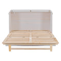 Queen Murphy Bed With Large Drawers,White Queen White Plywood