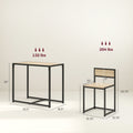 Homcom 3 Piece Industrial Dining Table Set For 2, Kitchen Table And Chairs, Dining Room Sets For Small Spaces, Oak Oak Mdf