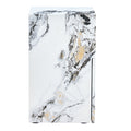 Compact Mdf Coffee Table: 11.81X11.81X19.69 Inches, Stylish Texture Design White Mdf