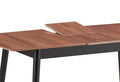 Natural And Black Dining Table With Bufferfly Extension Leaf Natural Black Seats 6 Dining Room Mid Century Modern Rectangular Wood