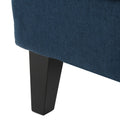 Hi Back Quentin Sofa Chair, Living Room, Study And Bedroom Navy Blue Fabric