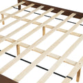 Mid Century Modern Platform Bed Wood Slat Support With No Box Spring Needed,King Walnut Box Spring Not Required King Walnut Wood Bedroom Mid Century Modern Bed Frame Wood