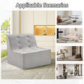 Fireside Chair, Lazy Floor Sofa Couch, Teddy Velvet Bean Bag Chair, Tatami Sofa With High Resilience Foam For Living Room, Bedroom, Office Salon, Gray Gray Soft Foam Foam,Teddy