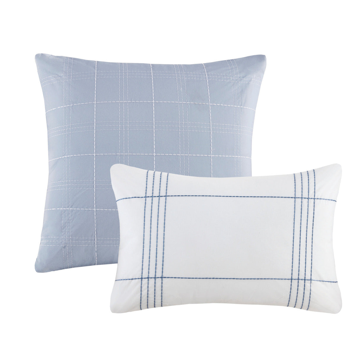 6 Piece Cotton Jacquard Oversized Comforter Set Queen Multicolor Polyester