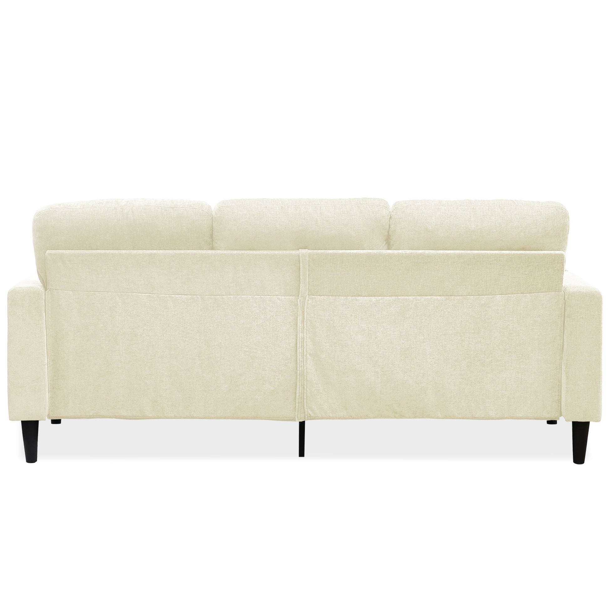 Modern Design Chenille 3 Seat L Shape Sectional Sofa With Storage Chaise For Apartment, Studio, Office,Living Room,L Shape Off White Off White Chenille Metal Primary Living Space Soft Modern Foam