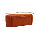 Coolmore Storage Ottoman,Bedroom End Bench,Upholstered Fabric Storage Ottoman With Safety Hinge, Entryway Padded Footstool, Ottoman Bench For Living Room & Bedroom Orange Orange Foam Velvet