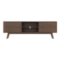 Caroline Mid Century Modern Style Walnut Tv Stand Up To 72