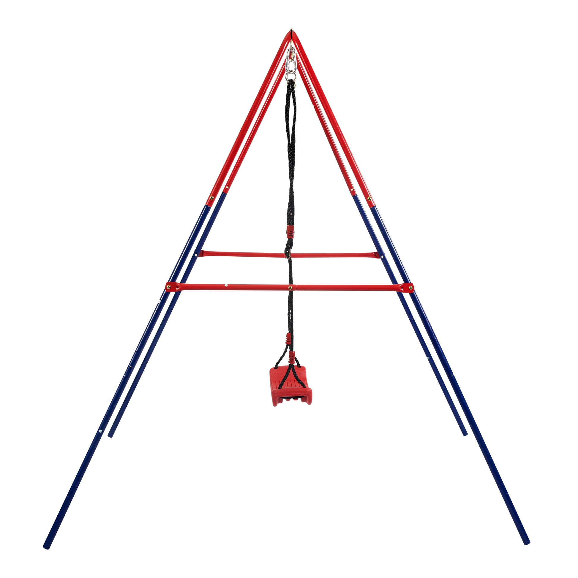 Xns067B Green And Blue Interesting 2 In 1 Baby Swing Mental Plastic Safe Swing Set 110Lbs For Outdoor Playground For Age 3 Blue Red Steel