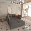 Modern Large Sectional Sofa, U Shape Modular Sectional Couch With Storage Function,123
