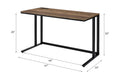 Tyrese Walnut & Black Finish Writing Desk W Usb Black,Walnut Metal,Synthetic Wood