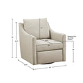 Swivel Armchair Natural Polyester