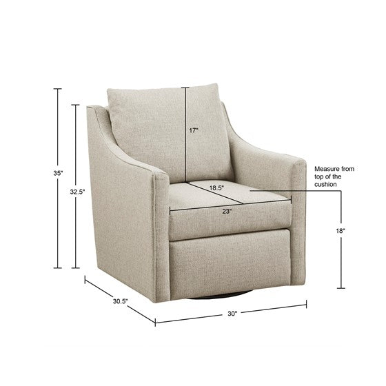 Swivel Armchair Natural Polyester