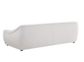 Wks10W White Sofa Withdurable Fabric, Solid Wood Frame, High Density Sponge Filler White Fabric 2 Seat