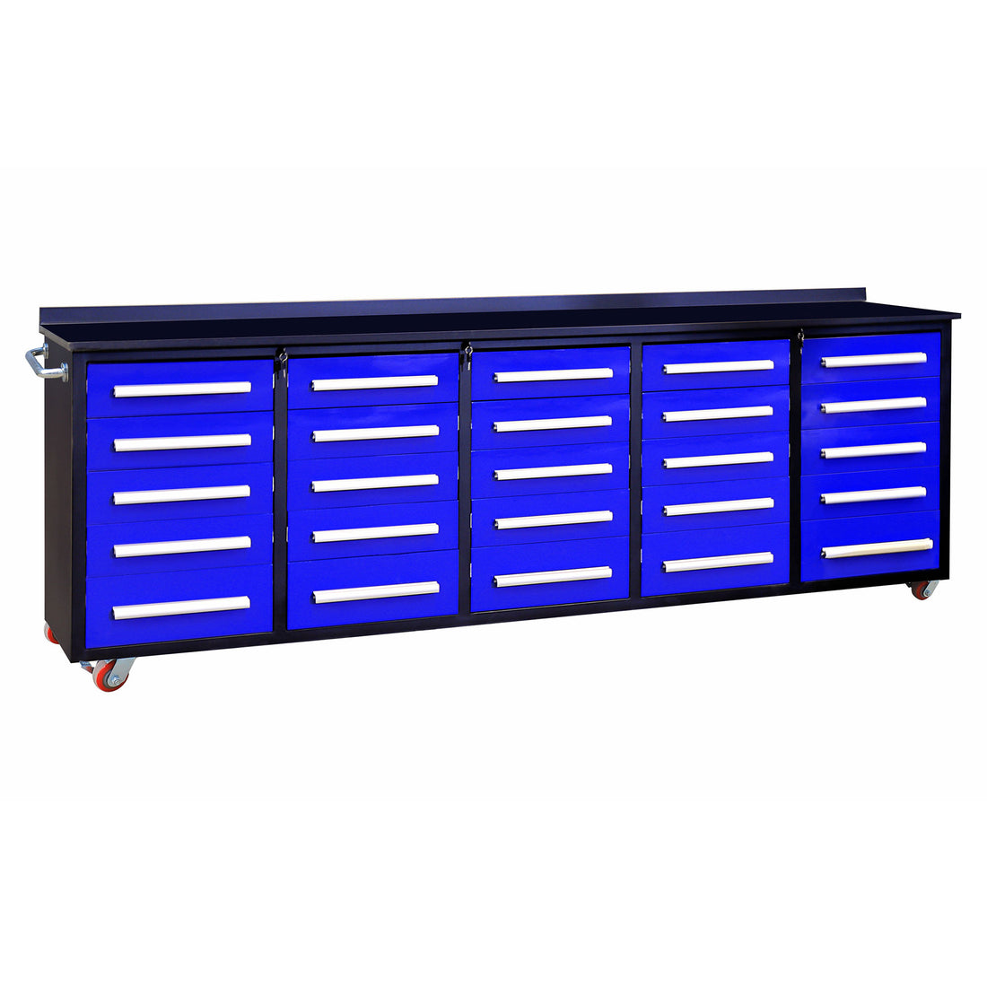 10Ft Workbench With Storage Drawers 25 Drawers Blue Blue Steel