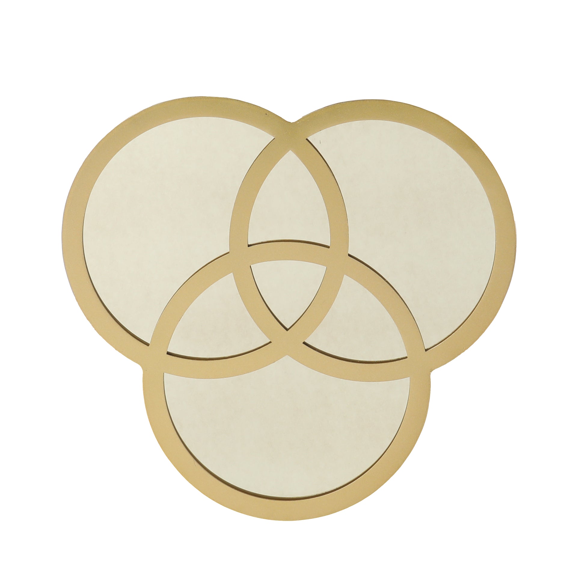 Shirland Geometric Accent Table Gold Iron