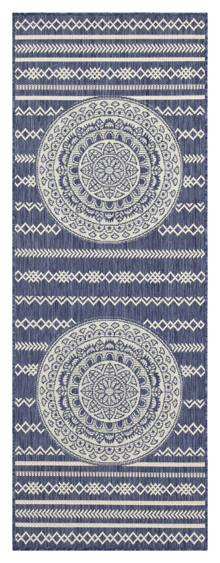 Sunshine Gc Har2016 Blue 7 Ft. 10 In. X 10 Ft. 3 In. Indoor Outdoor Area Rug Blue Polyester Polypropylene