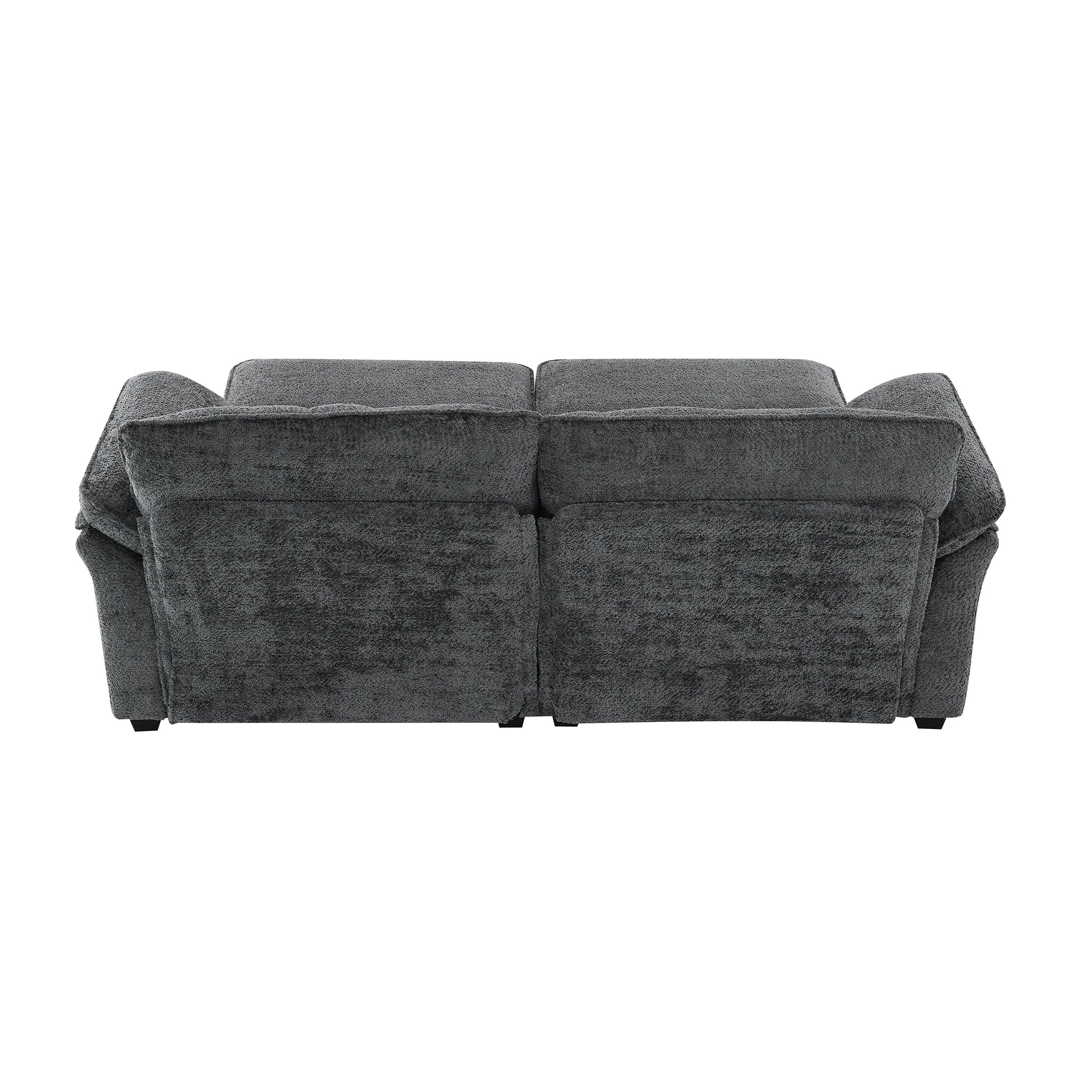 Free Combination Modular Convertible Sectional Sofa Bed Set, 4 Seat Upholstered Sleeper Corner Couch, Deep Seat Loveseat With Ottoman For Living Room, Office, Apartment,2 Colors Gray Chenille 4 Seat