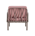 Patio Indoor Outdoor Garden Twin Sofa Armchairs Plastic With Soft Cushion Weather Waterproof Chair Sectional Furniture For Balcony Garden Pool Lawn Backyard Morden Design Sitting Room Seat Sofa Pink Fabric Plastic