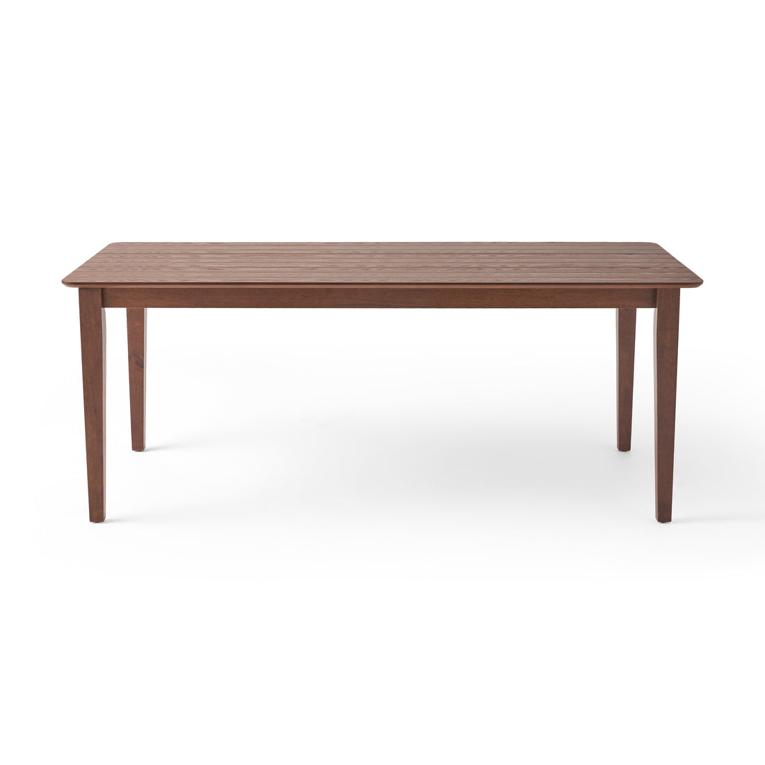 Dining Table With Square Leg Walnut Solid Wood Mdf