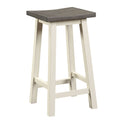 Grey Oak And Antique White 3 Piece Counter Height Set Grey White Kitchen Rubberwood Wood