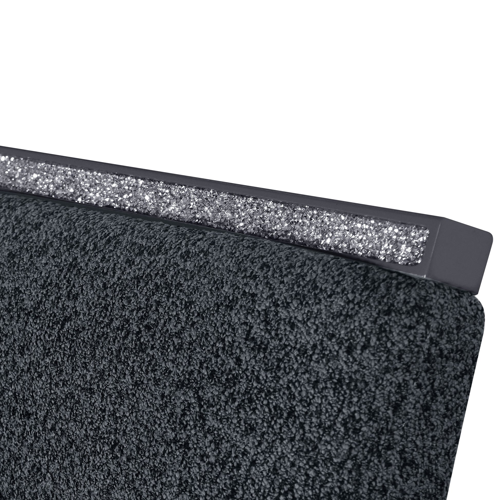 Ariya Dark Grey Bar Stools Solid Dark Grey Dining Room Foam Wipe Clean Contemporary Bar Stools Rubberwood Tufted Back 1 Rubber Wood