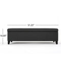 Hartford Storage Ottoman Dark Gray Fabric