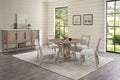 Round Dining Expandable Dining Table Sand Solid Wood Mdf