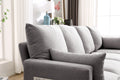 Modern L Shape Modular Sofa, 5 Seat Chenile Sectional Couch Set With 2 Pilows Lncluded, Freely Combinableindoor Funiture For Living Room,Apartment, Office, 3 Colors Dark Grey Chenille Metal Primary Living Space Medium Soft Loose Back Modern Poplar Foam