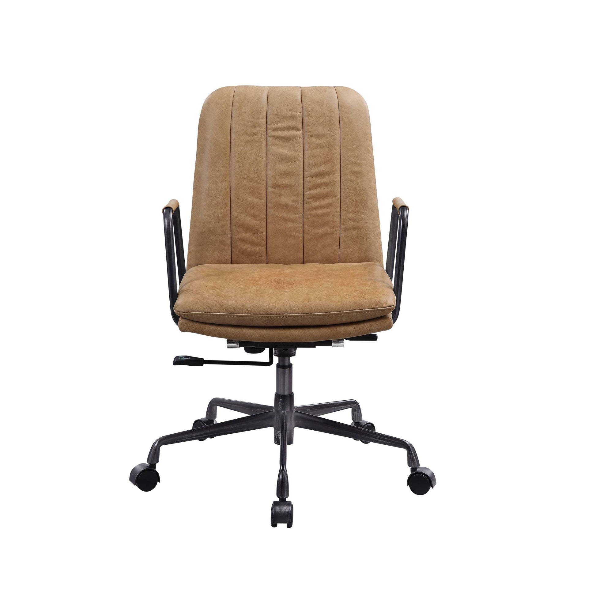 Rum Office Chair With Swivel Solid Brown Office Office Chairs Solid Back Swivel Genuine Leather