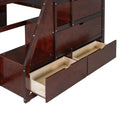 Full Size Loft Bed With 7 Drawers 2 Shelves And Desk Espresso Full Espresso Plywood