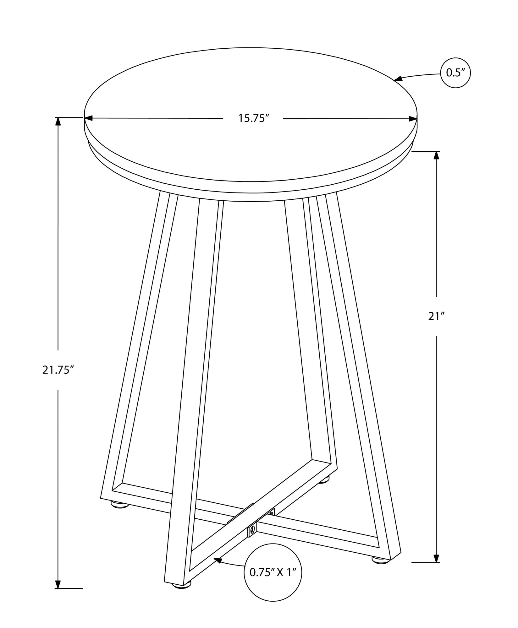 Accent Table, Side, Round, End, Nightstand, Lamp, Living Room, Bedroom, Grey Laminate, Black Metal, Contemporary, Modern Grey Metal