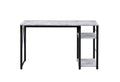 Vadna Antique White & Black Finish Writing Desk Antique White,Black Metal,Synthetic Wood