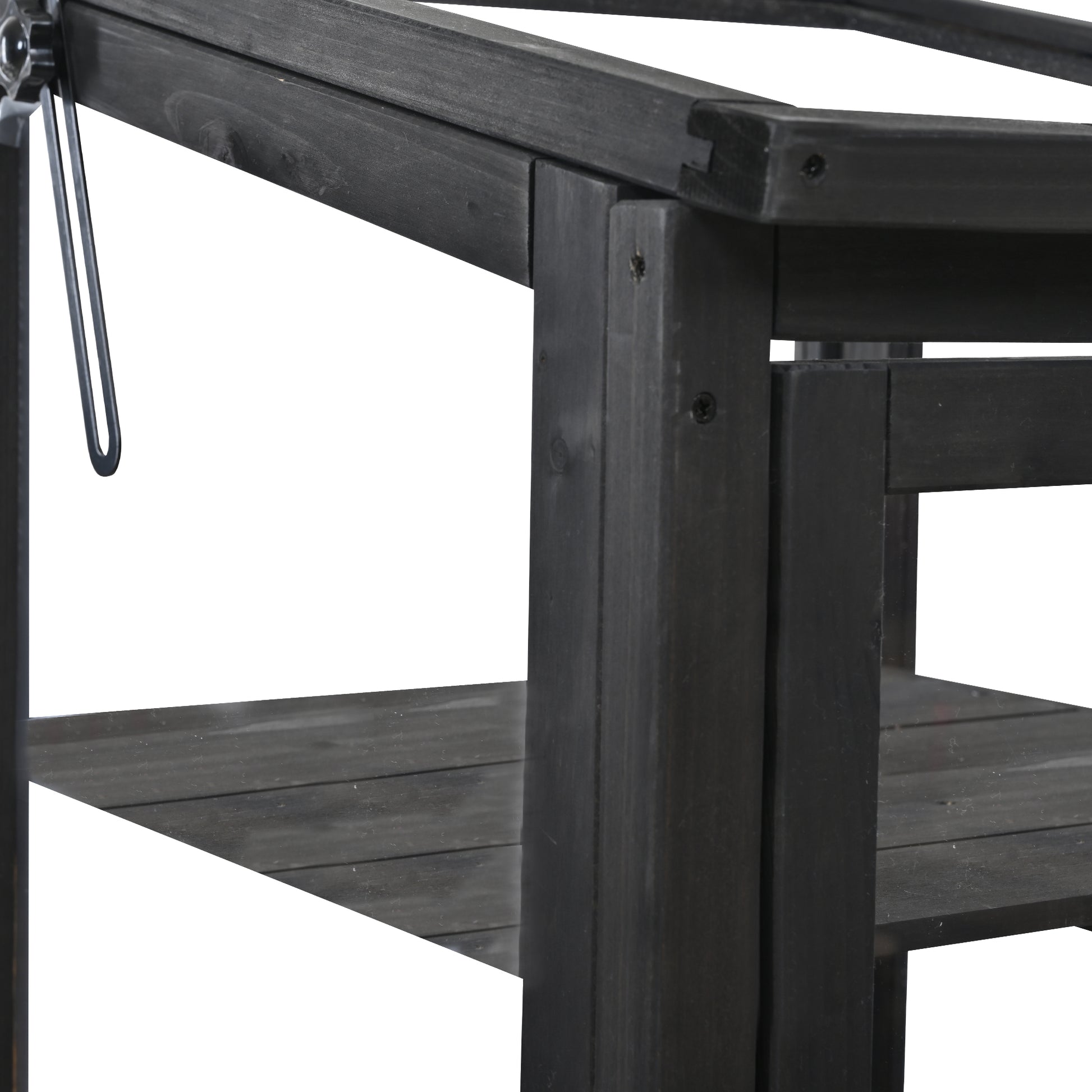 62.4Inch Height Wood Garden Greenhouse Balcony Portable Mini Cold Frame With Movable Storage Box And Adjustable Shelves For Outdoor Indoor Use, Black Black Garden & Outdoor Casual Wood